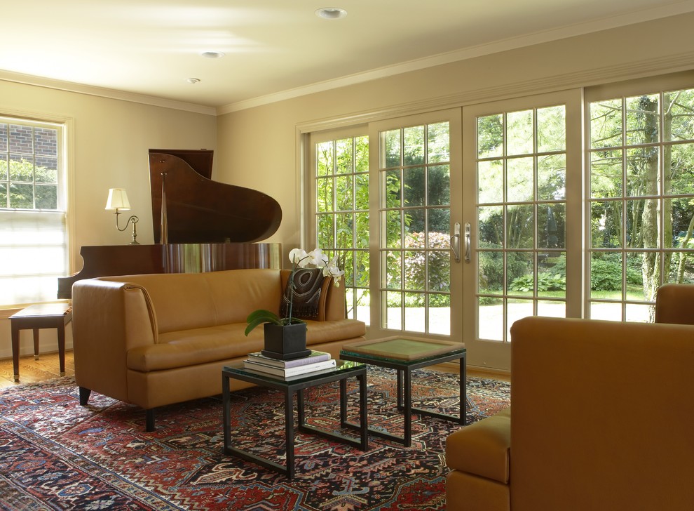 sliding patio door window treatments Living Room Eclectic with area rug ceiling lighting